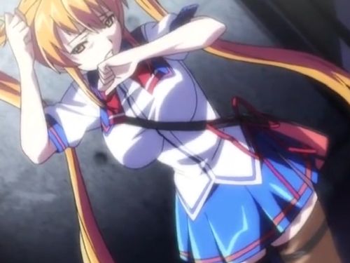 【エロアニメ】スレンダー巨乳美少女のコスプレ女子校生がキモ男に狙われて犯されセックス！