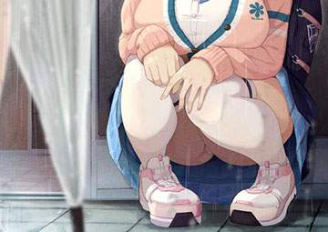 【北関東にたくさんいそう】うんこ座りするJKの二次エロ画像
