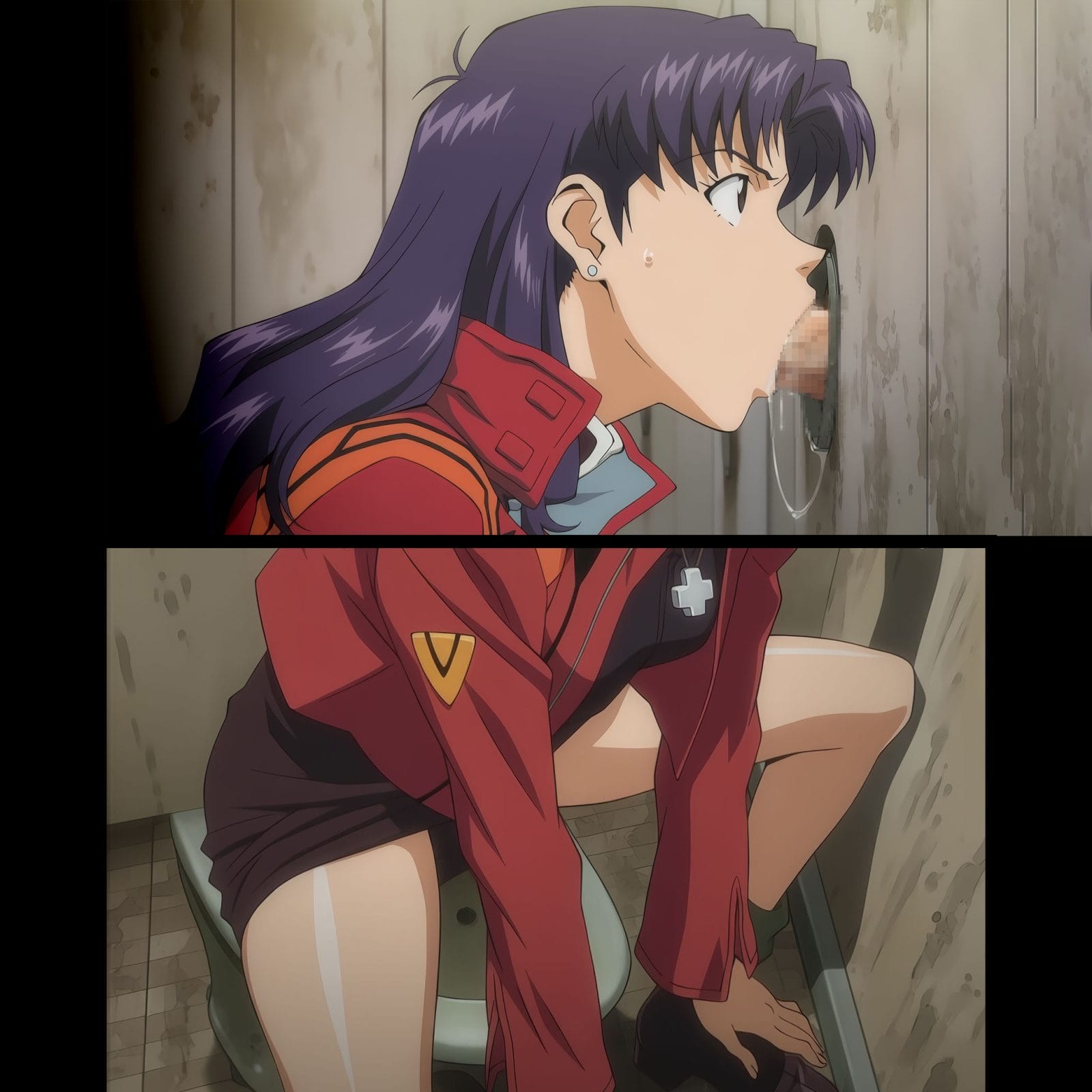 【エロ画像】美少女ヒロインのオチンポご奉仕part160！葛城ミサトが壁穴チンポに性処理フェラさせられたり…他まとめ