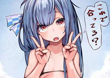 【ナンパ待ちかな？】海でダブルピースしてる女子の二次エロ画像