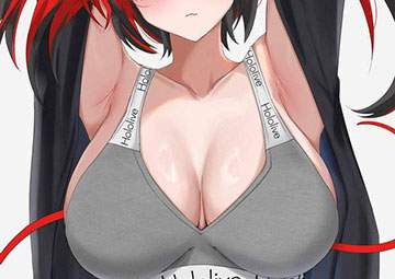 【準備運動】ストレッチしてるスポブラ女子の二次エロ画像のアイキャッチ画像